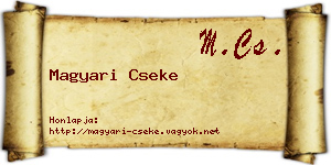 Magyari Cseke névjegykártya